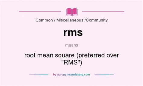 rms meaning slang|Rms Definition & Meaning .